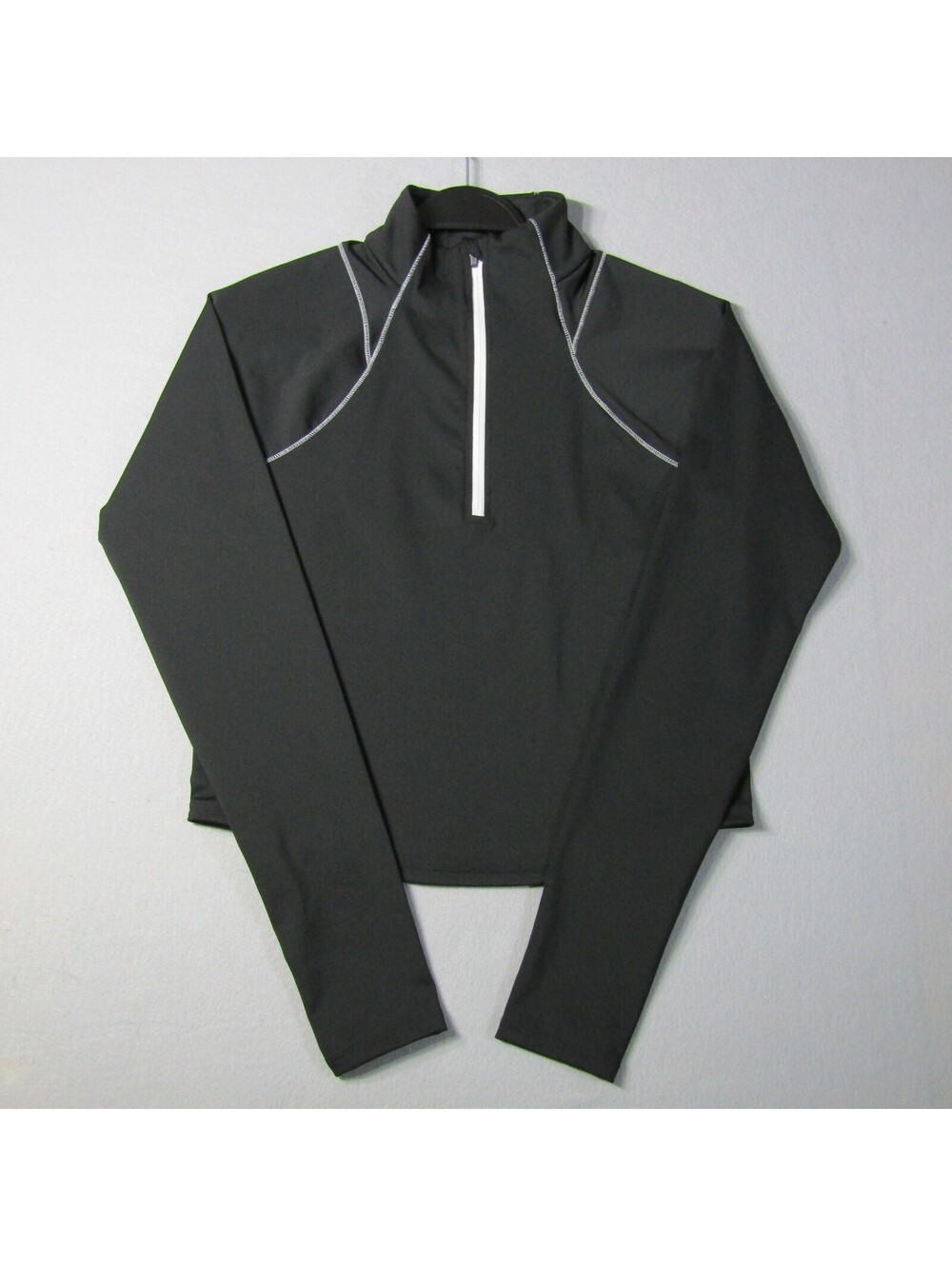 NWT DSG Activate 1/4 Zip Pullover LS Shirt Woman's M Black / White
